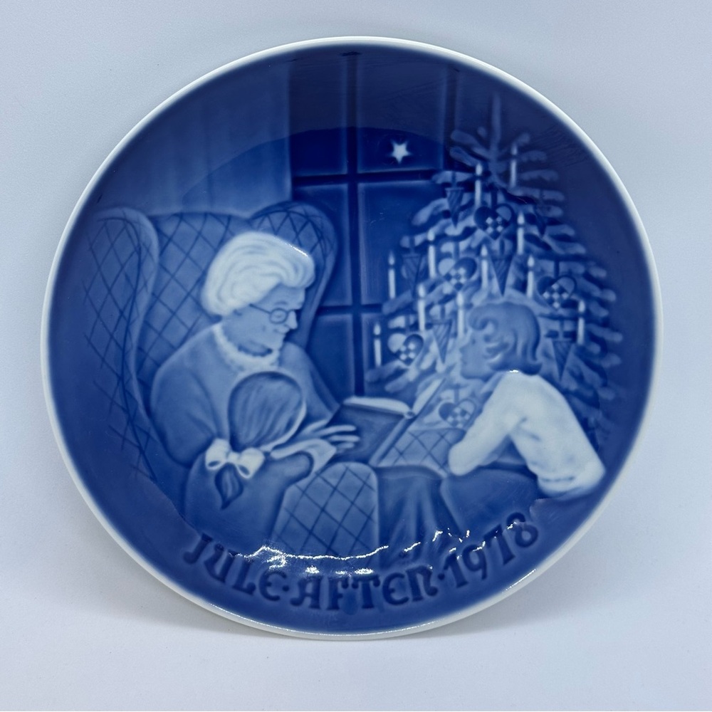 Vintage B&G A Christmas Tale Jule Aften 1978  Decorative Plate 7.25" Denmark